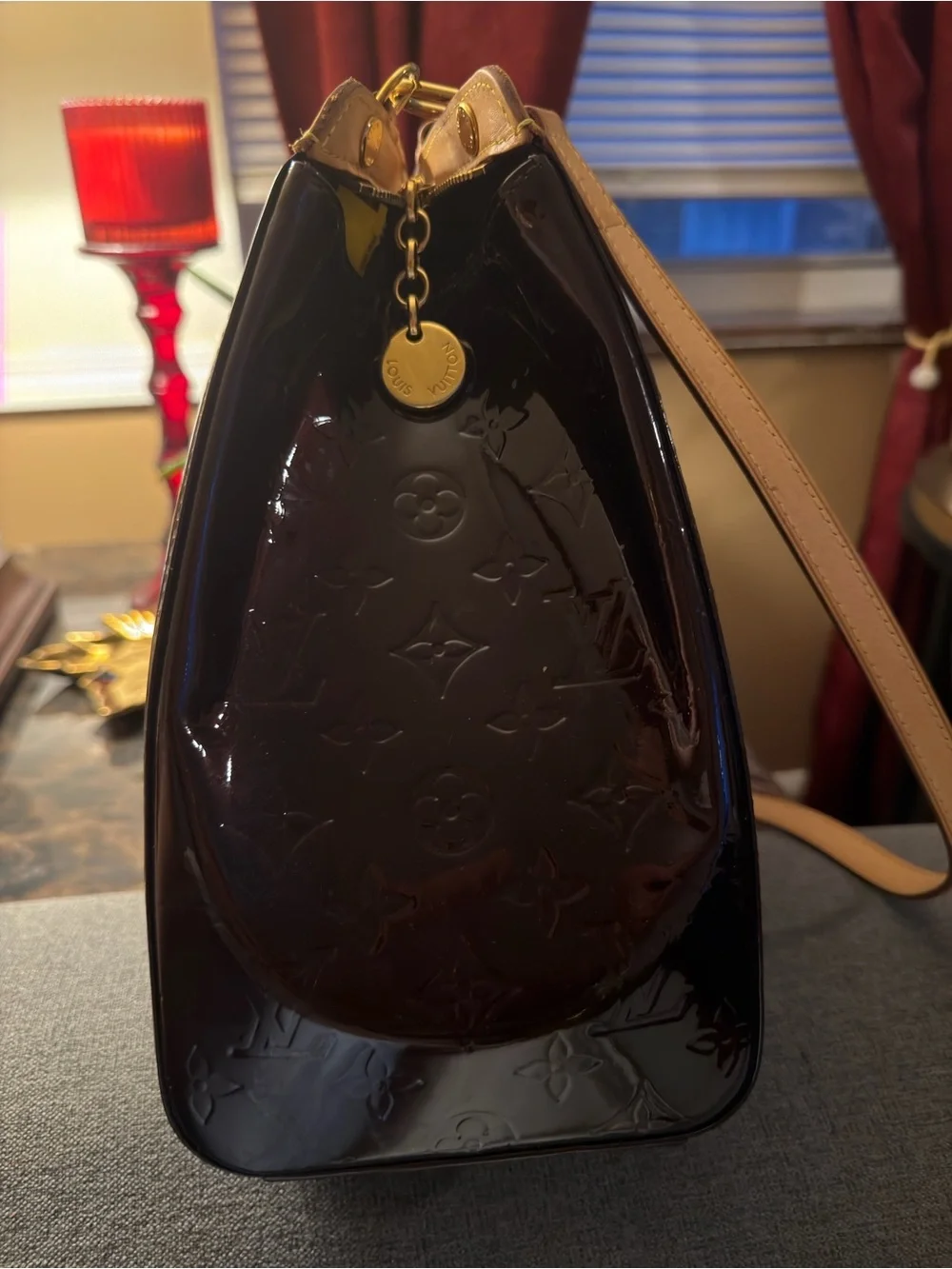 Louis Vuitton Burgundy Vernis Brea bag Charms not included